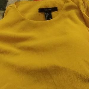 Yellow forever 21 shirt